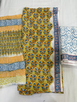 Load image into Gallery viewer, Handblock cottons with chiffon dupatta