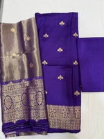 Load image into Gallery viewer, Premium modal satin with tissue dupatta banarsi pallu