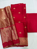 Load image into Gallery viewer, Premium modal satin with tissue dupatta banarsi pallu
