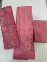 Load image into Gallery viewer, Elegant mul embroidered suit set in a soothing pastel tone