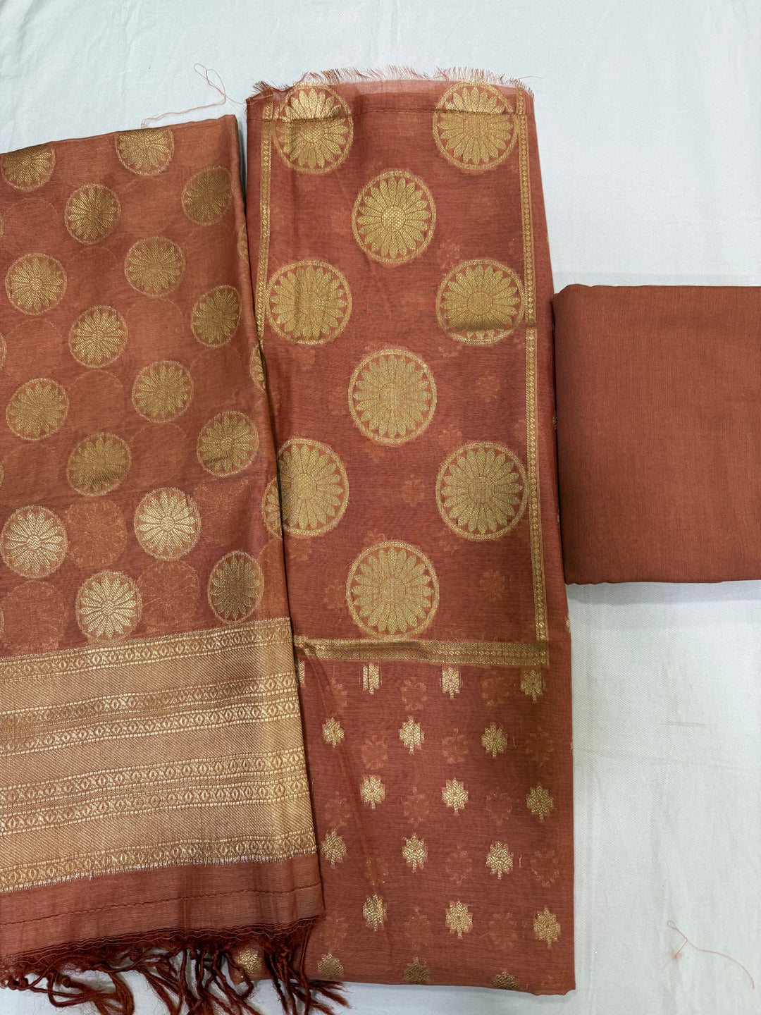 Premium mul chanderi banarasi weaving set