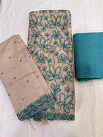 Load image into Gallery viewer, Elegant muslin embroidered suit set
