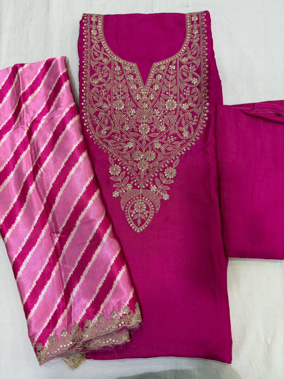 Dola silk with modal dupatta