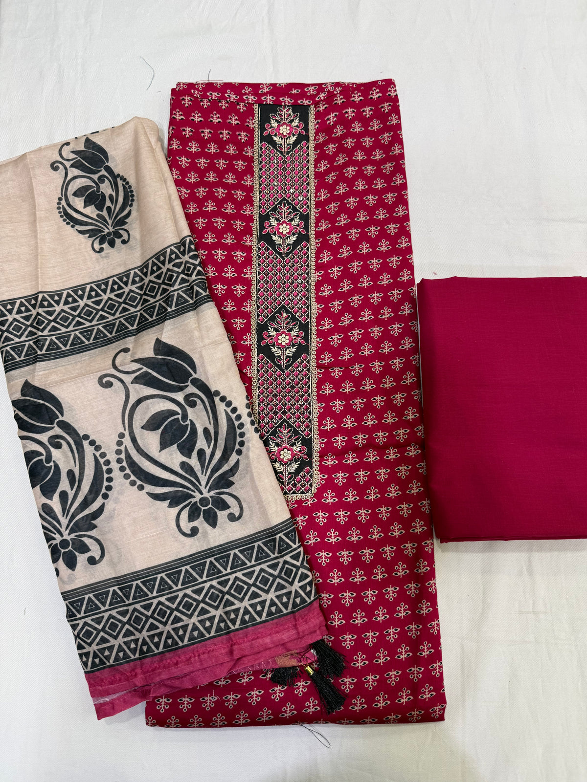 Premium cotton with maheshwari dupatta