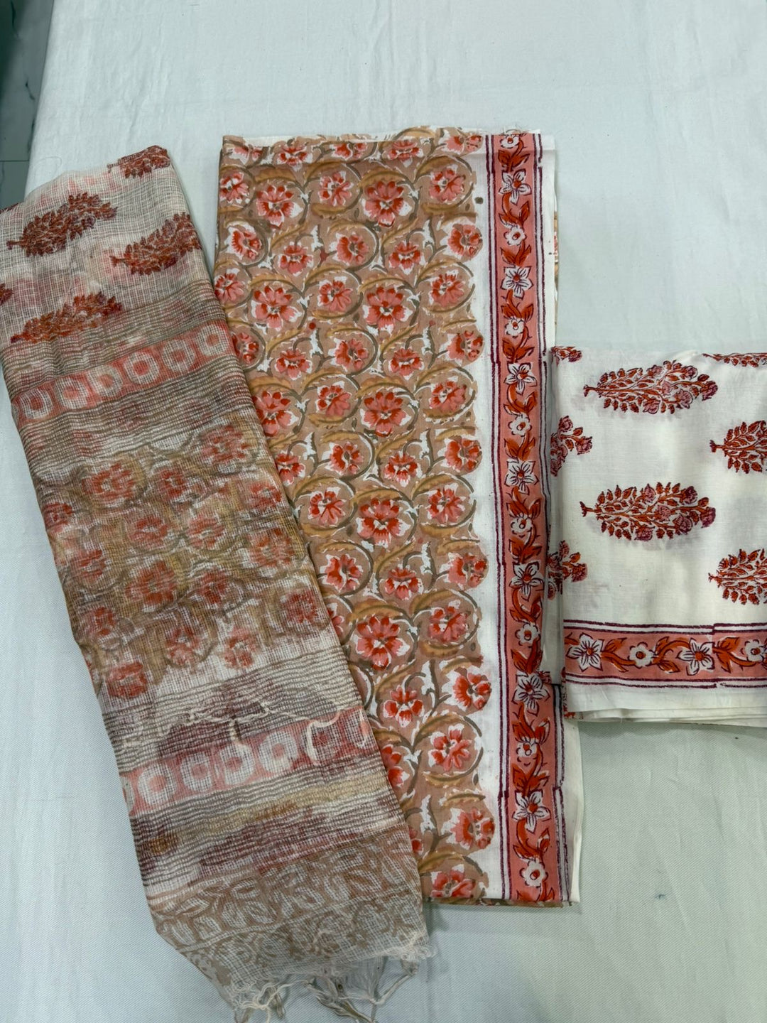 Handcrafted Jaipuri block print cotton suit