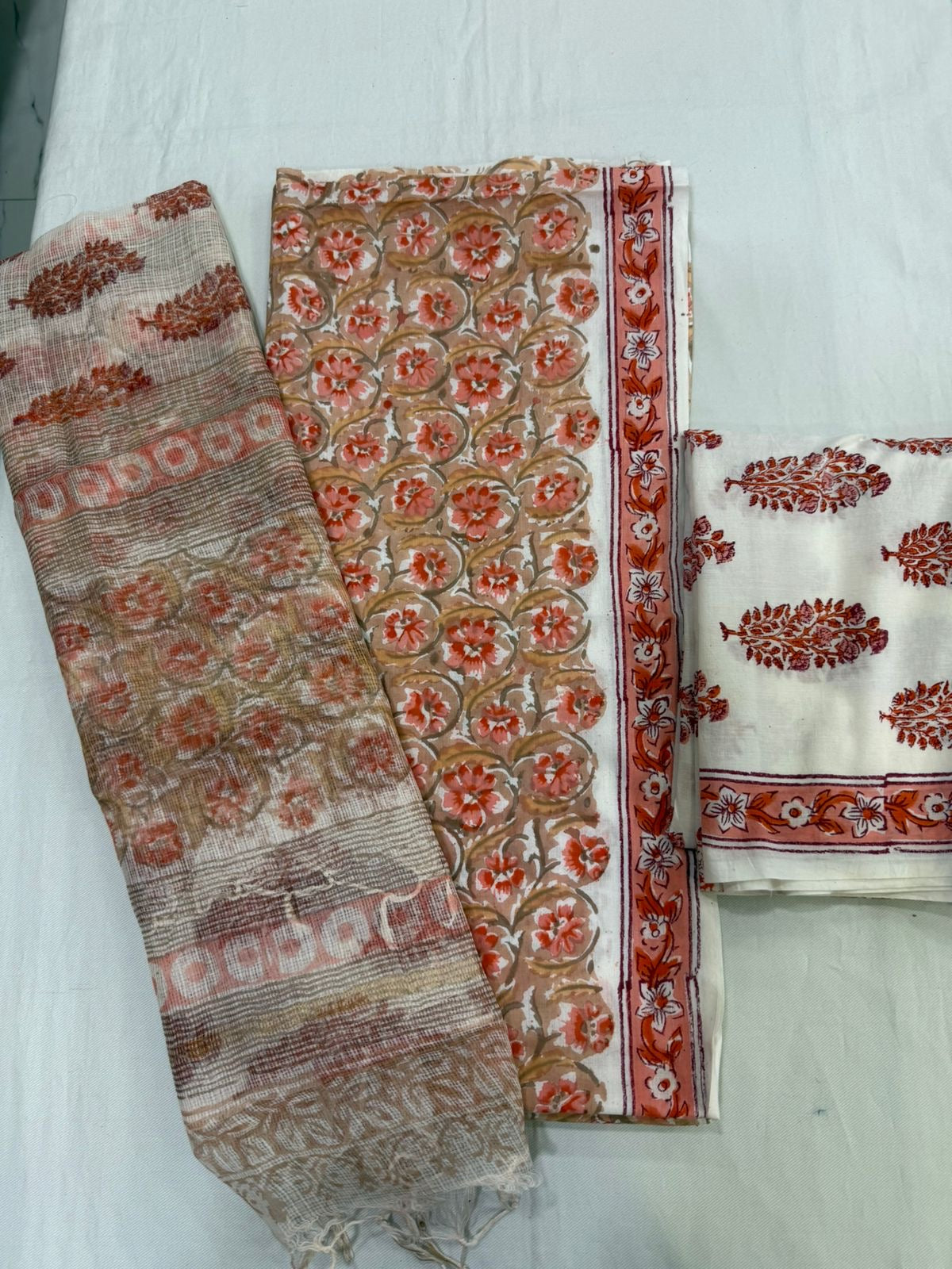 Handcrafted jaipuri block print cotton suit