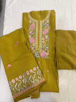 Load image into Gallery viewer, Mul chanderi embroidered
