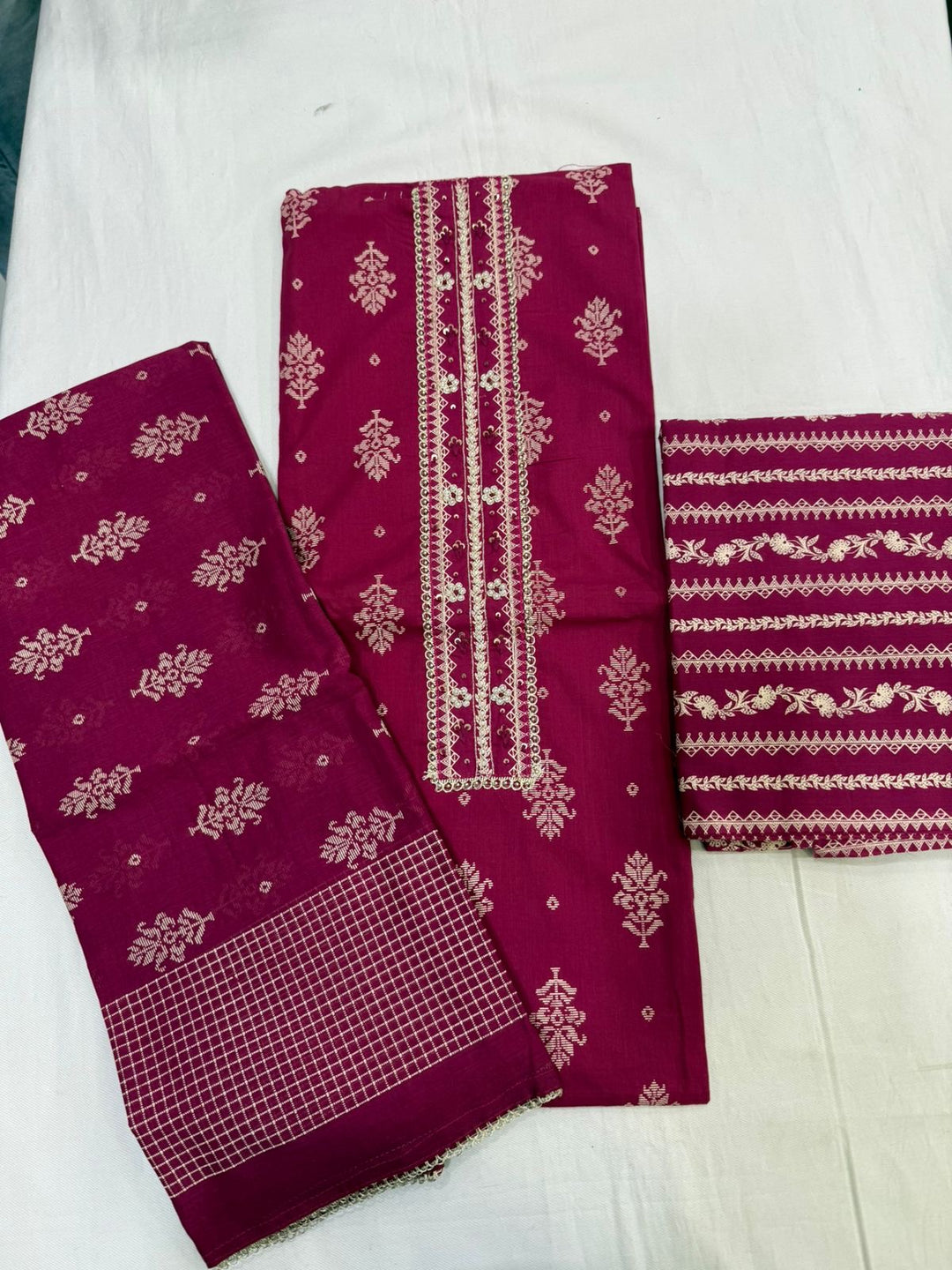 Graceful unstitched dress material