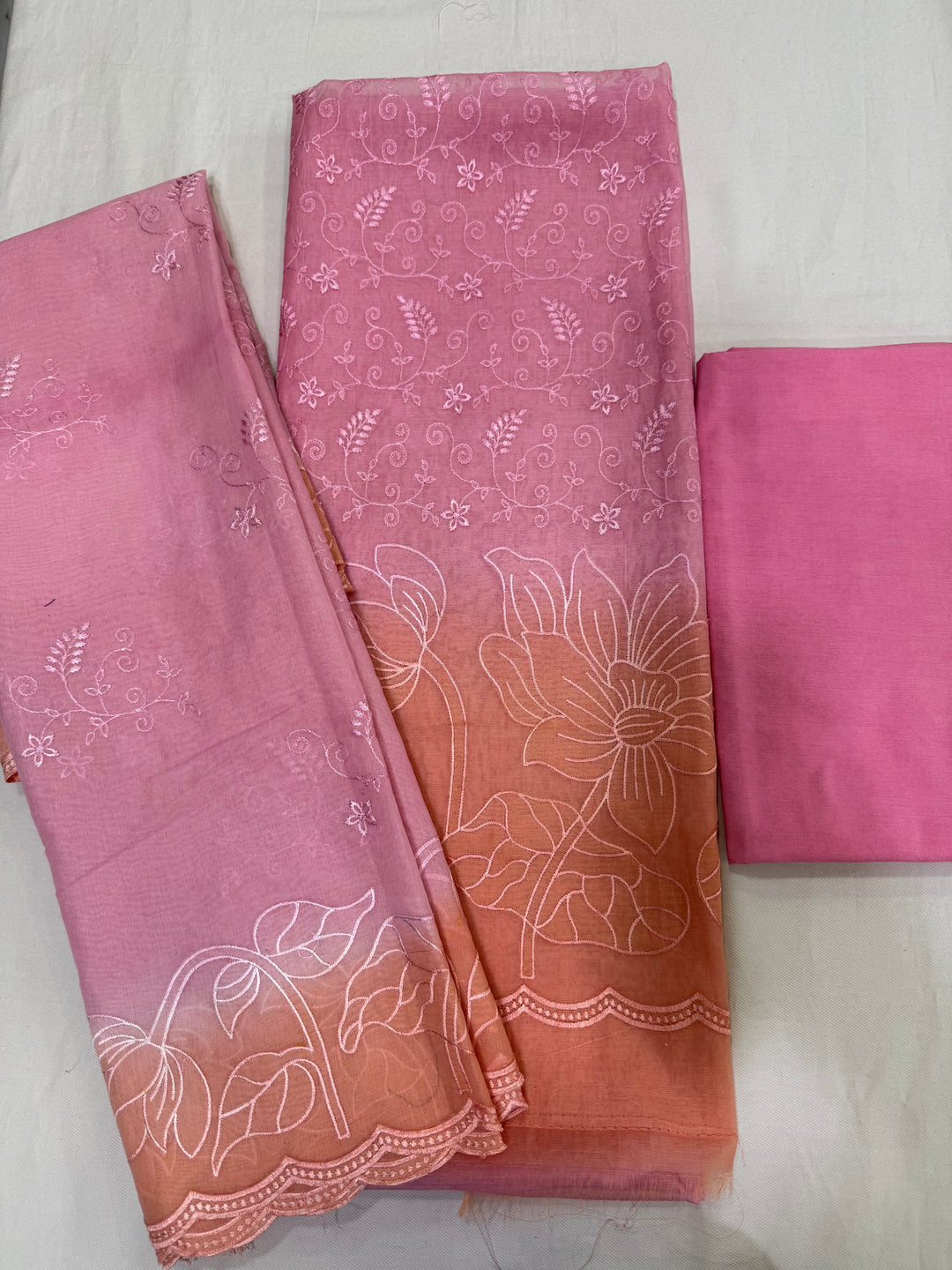 Mul chanderi ombre suit