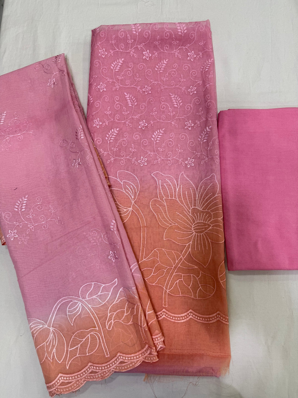 Mul chanderi ombre suit