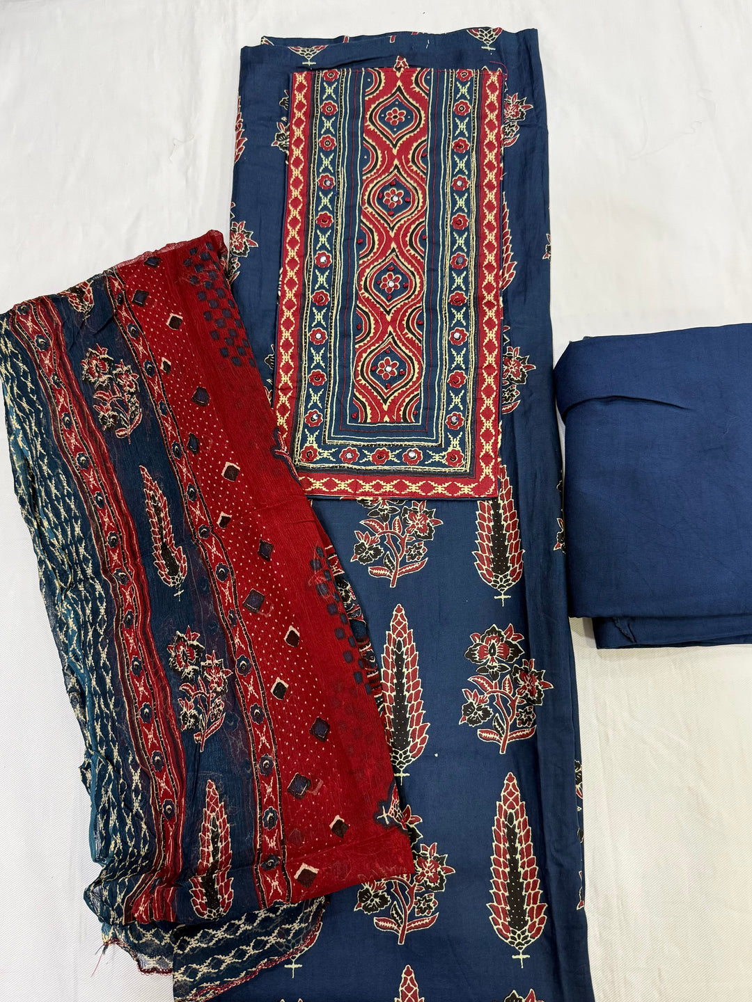 Ajrak chiffon dupatta