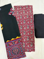 Load image into Gallery viewer, Pure cotton with patch work dupatta
