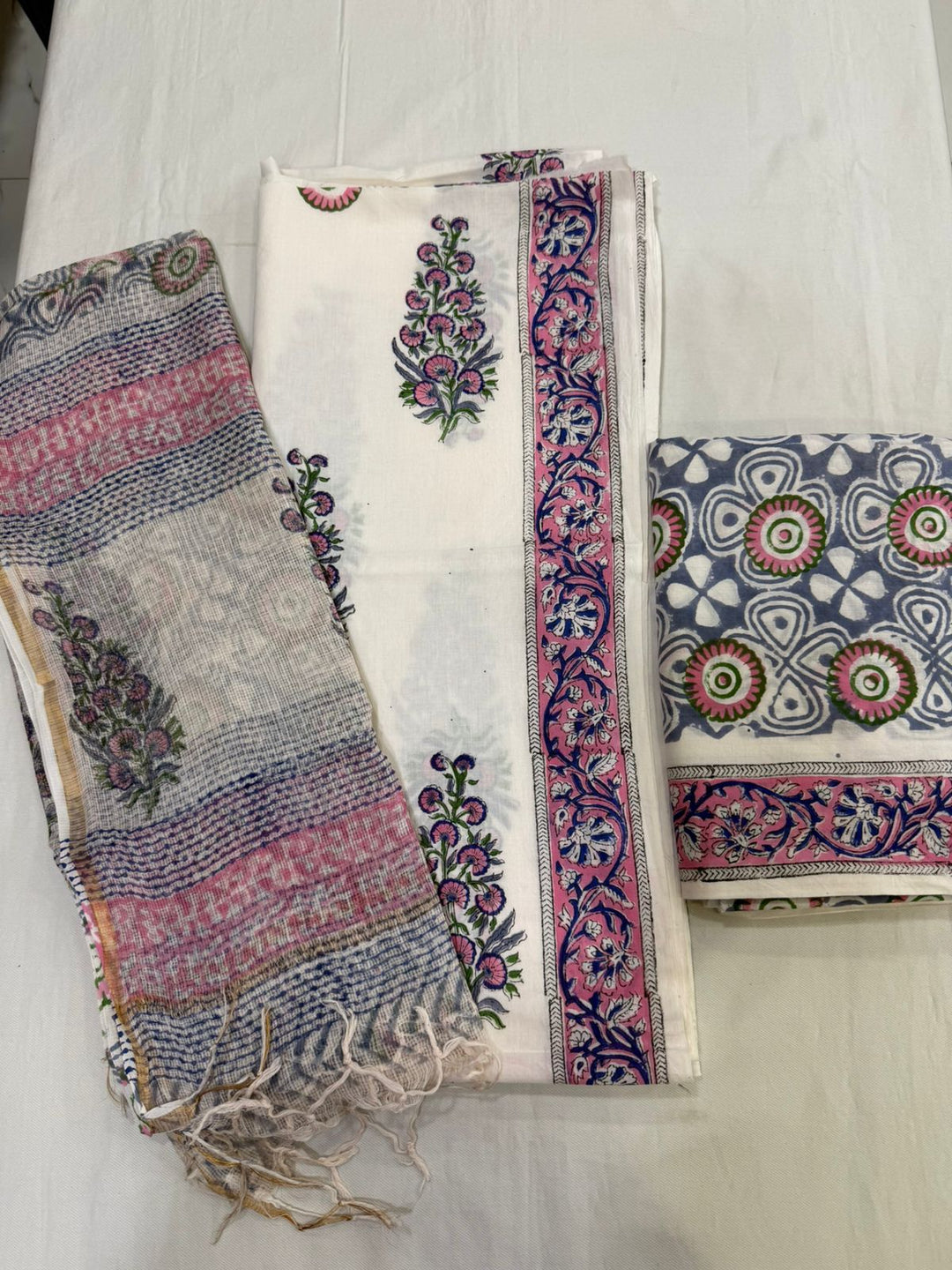 Handcrafted Jaipuri block print cotton suit