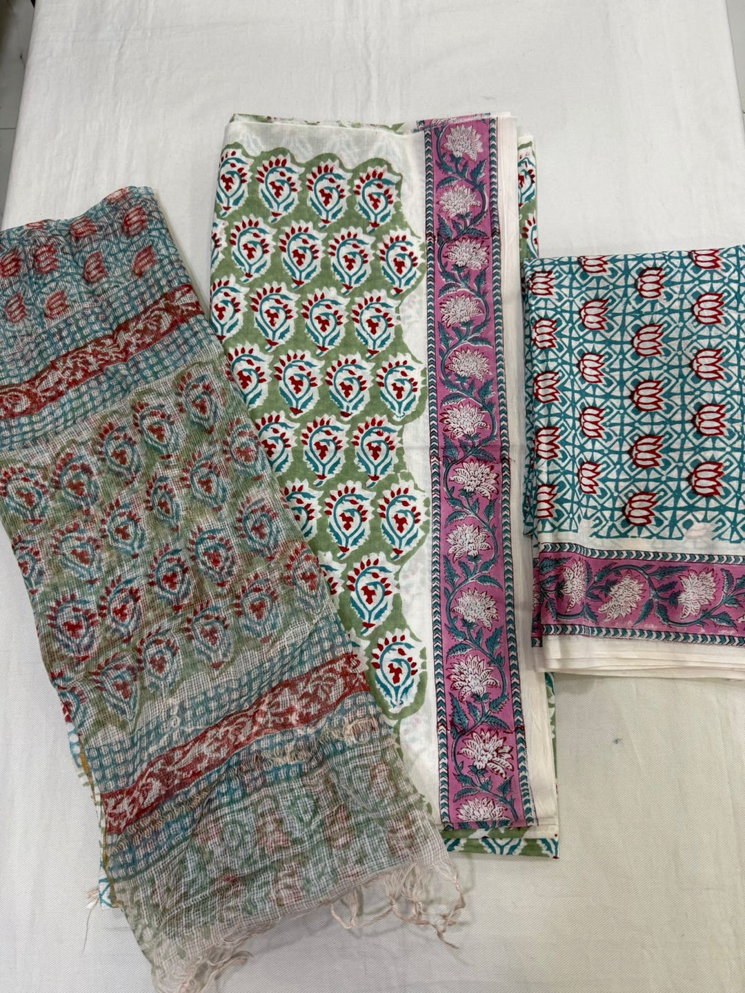 Handcrafted Jaipuri block print cotton suit