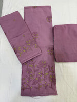 Load image into Gallery viewer, Elegant mul embroidered suit set in a soothing pastel tone
