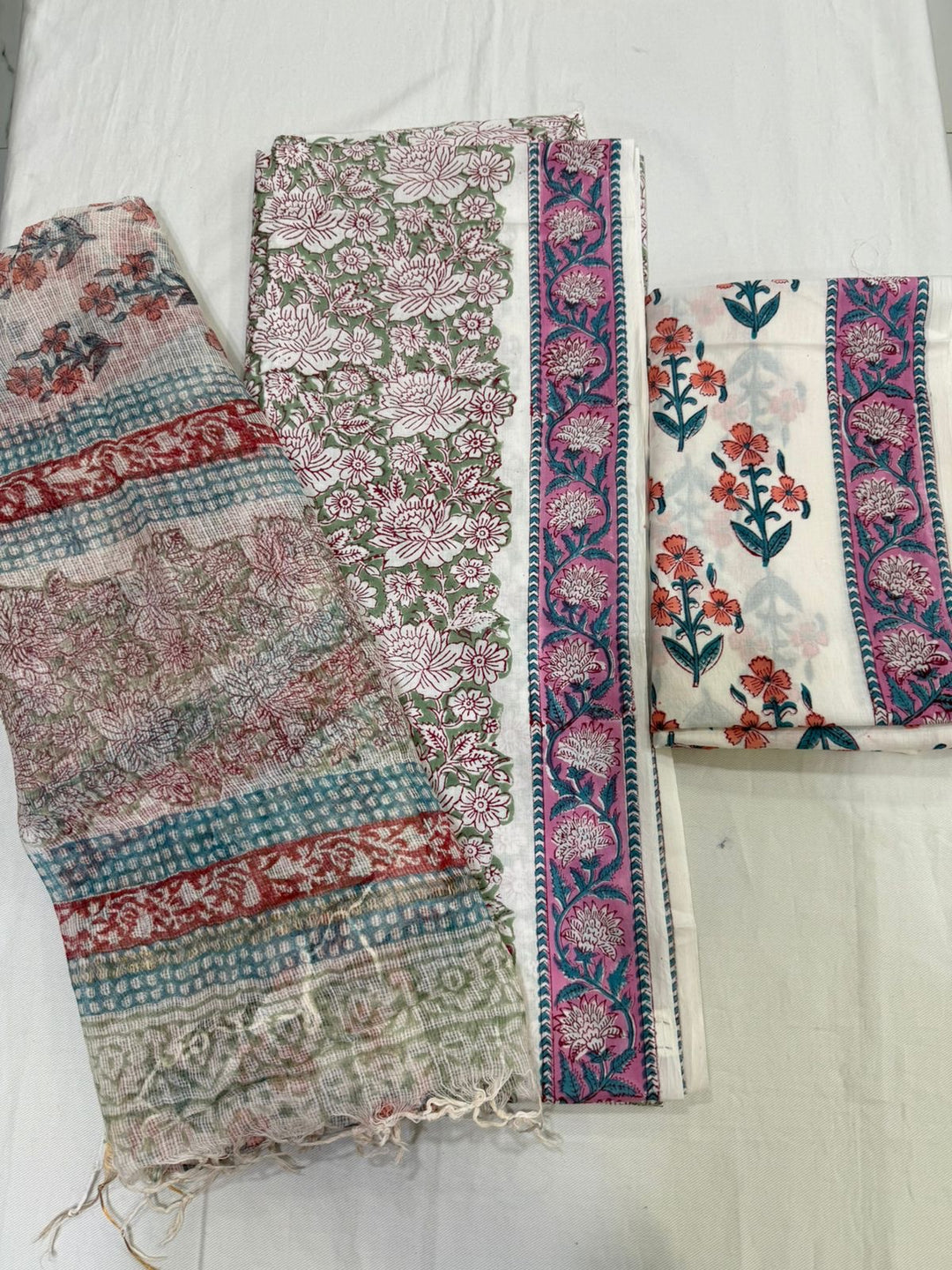 Handcrafted Jaipuri block print cotton suit