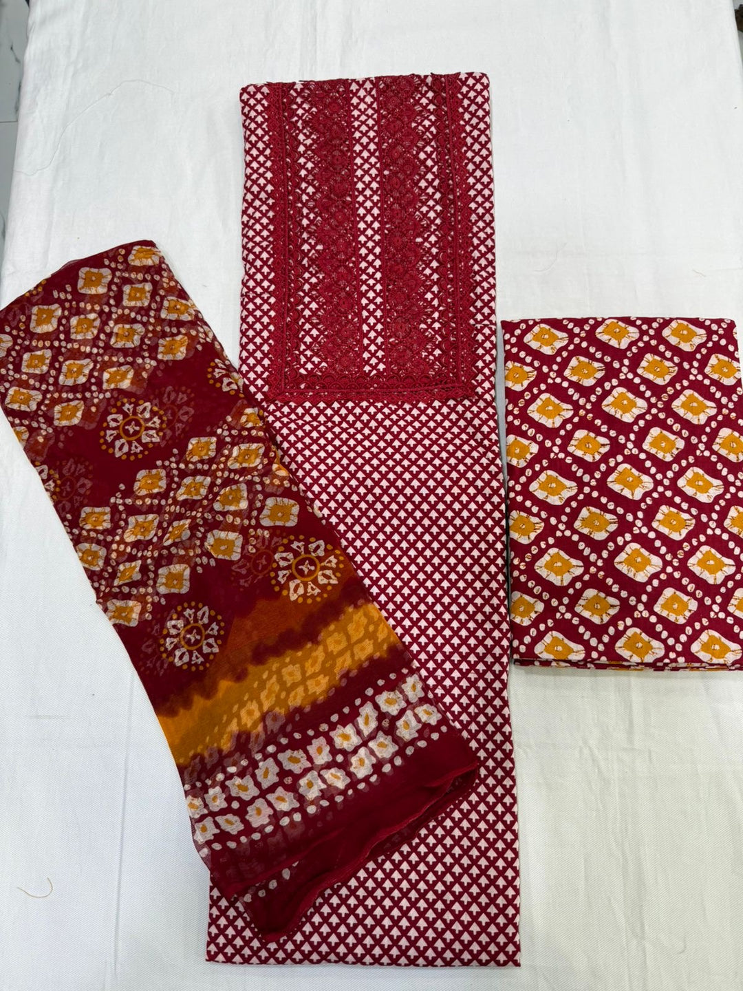 Elegant pure cotton suit set